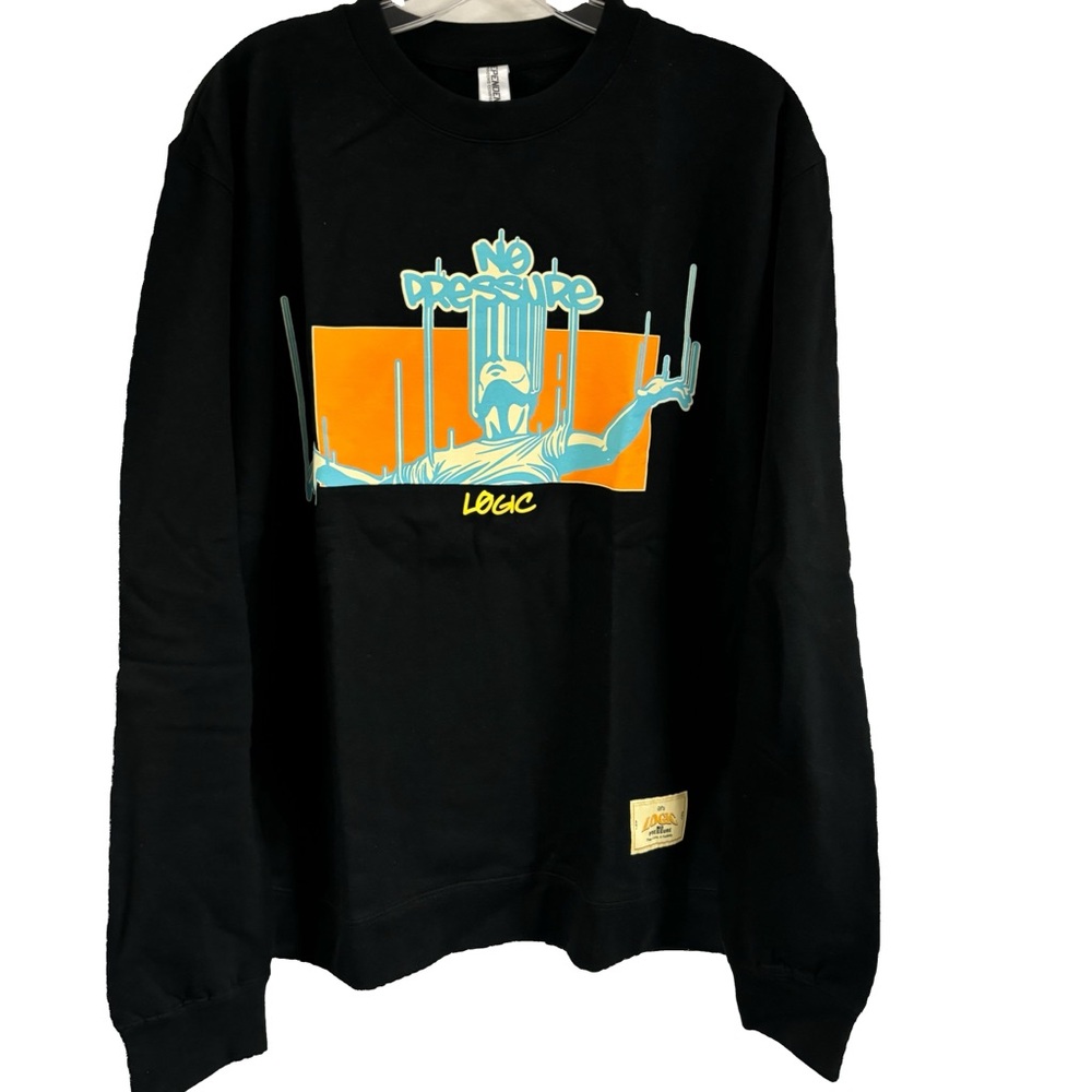 New In Package Logic No Pressure Album Art Crewneck Sweatshirt Black L Official